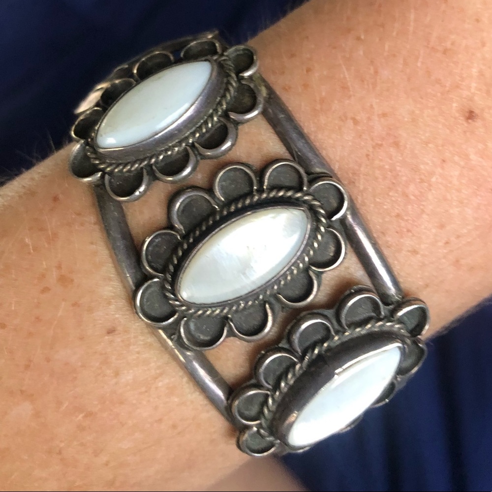 Authentic Navajo coral cuff
